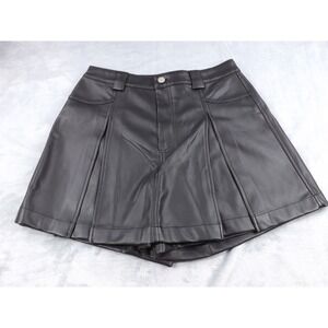Blue Ivy Skort Women's L Faux Leather Black NWT Grunge Goth Cyberpunk Rock
